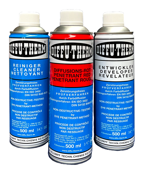 Diffu-Therm Starter Set for Dye Penetrant Testing Aerosol 500ml