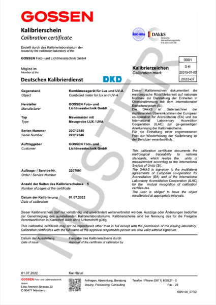 DAkkS-Kalibrierschein NDT/ZfP – H997N