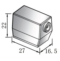 Ultraschall-Winkelpr&uuml;fkopf 8x9 2 MHz-45&deg;