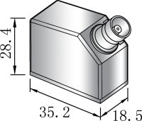 Ultraschall-Winkelpr&uuml;fkopf 13 x 13 - BNC