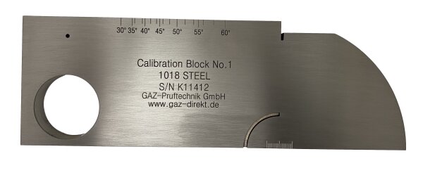 Calibration Test Block V1 according to EN ISO 2400:2012 Steel version